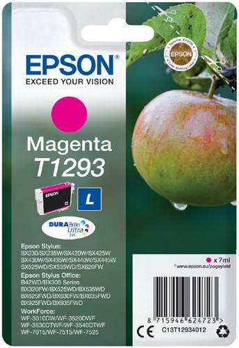 T1293 | 1x Magenta | Origineel | Cartridges voor Epson