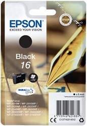 16 | 1x Zwart | Origineel | Cartridges voor Epson