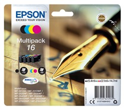 16 | 4 Pack | Origineel | Cartridges voor Epson