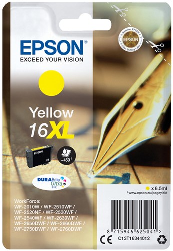 16 XL | 1x Geel | Origineel | Cartridges voor Epson