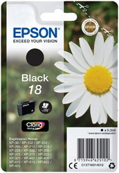 18 | 1x Zwart | Origineel | Cartridges voor Epson