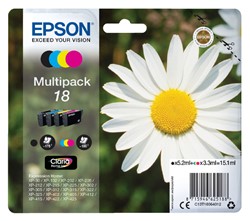 18 | 4 Pack | Origineel | Cartridges voor Epson