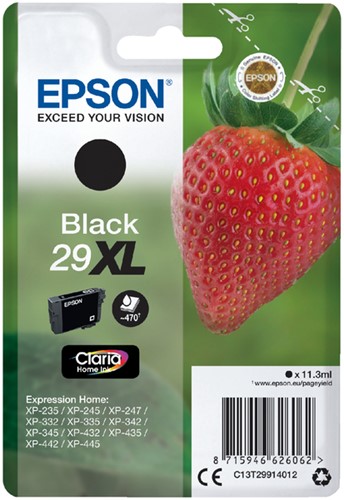 29 XL | 1x Zwart | Origineel | Cartridges voor Epson