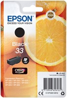 33 | 1x Zwart | Origineel | Cartridges voor Epson
