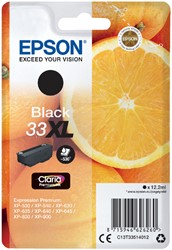 33 XL | 1x Zwart | Origineel | Cartridges voor Epson