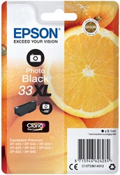 33 XL | 1x Foto Zwart | Origineel | Cartridges voor Epson