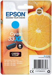 33 XL | 1x Cyaan | Origineel | Cartridges voor Epson