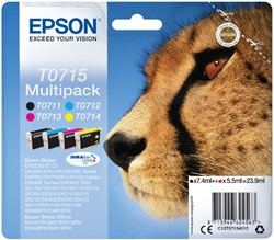 T0715 | 4 Pack | Origineel | Cartridges voor Epson