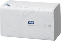 Handdoek Tork H3 Advanced singlefold 2-laags 248x230mm 15x250 vel wit 290163-5