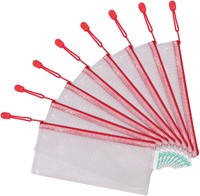 Opbergtas Tarifold met rits 250x115mm PVC rood