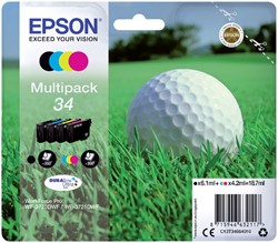 34 | 4 Pack | Origineel | Cartridges voor Epson