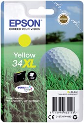 34 XL | 1x Geel | Origineel | Cartridges voor Epson