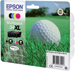 34 XL | 4 Pack | Origineel | Cartridges voor Epson