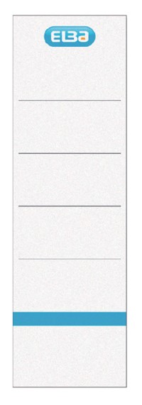 Rugetiket Elba breed 59x190mm zelfklevend wit/blauw 10 stuks