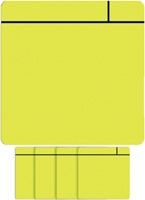 Magneet scrum 75x75mm geel 5 stuks