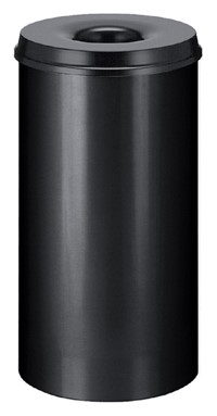 Papierbak met vlamdover Vepabins 50 liter 335mm zwart