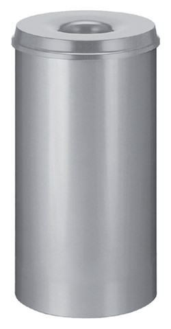 Papierbak met vlamdover Vepabins 50liter 33.5cm grijs