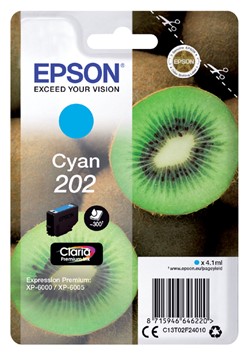 202 | 1x Cyaan | Origineel | Cartridges voor Epson
