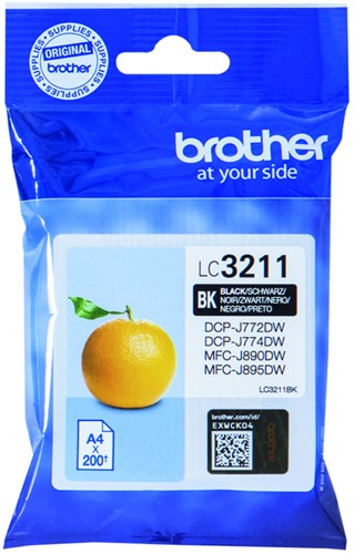 LC-3211 | 1x Zwart | Origineel | Cartridges voor Brother