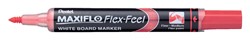 Whiteboardmarker Pentel MWL5SBF Maxiflo rond 1.5-4.5mm rood