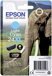 24 XL | 1x Light Cyaan | Origineel | Cartridges voor Epson