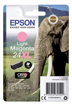 24 XL | 1x Light Magenta | Origineel | Cartridges voor Epson