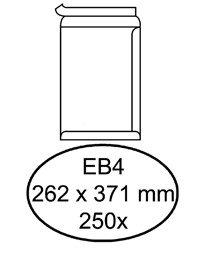 Envelop Quantore akte EB4 262x371mm zelfklevend wit 250 stuks