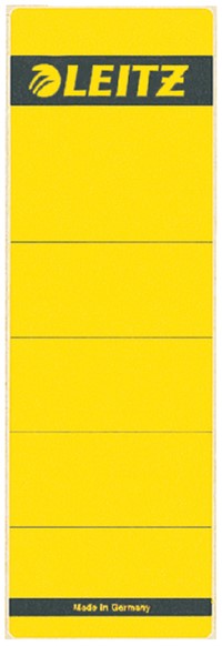 Rugetiket Leitz breed/kort 62x192mm zelfklevend geel 10 stuks