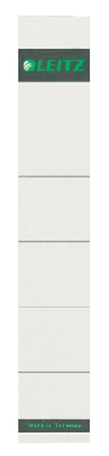 Rug-insteekkaart Leitz smal 32x191mm grijs 10 stuks