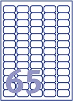 Etiket Avery L7651Y-100 38.1x21.2mm neon geel 6500 etiketten-2