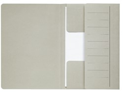 Dossiermap Djois Secolor Mammoet folio 3 kleppen 250gr recycled grijs 10 stuks