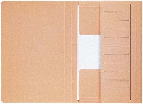 Dossiermap Djois Secolor Mammoet folio 3 kleppen 250gr recycled chamois 10 stuks