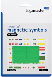Magneet Legamaster symbolen 10mm groen assorti