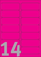 Etiket Avery L7363P-25 99.1x38.1mm neon roze 340 etiketten-3