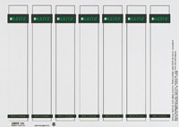 Rug-insteekkaart Leitz smal/kort 31x190mm wit 175 stuks