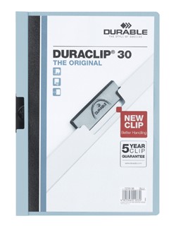 Klemmap Durable Duraclip A4 3mm 30 vellen lichtblauw