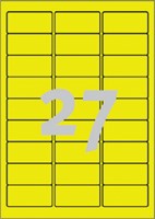 Etiket Avery L6004-25 63.5x29.6 neon geel 675 etiketten-2