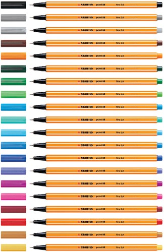 Fineliner STABILO point 88/50 fijn donkerrood-2