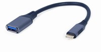 Gembird | Verloopkabel | USB-A naar USB-C | 5Gbps |15cm | Blauw-Zwart