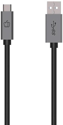 Pepper Jobs | Oplaadkabel | Datakabel | USB-A | USB-C | USB3.0 | 1 mtr | Zwart