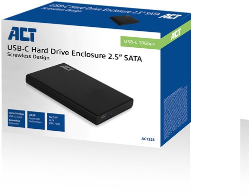 ACT USB 3.1 Gen2 (USB 3.0) Schroefloze 2.5 inch SATA HDD/SSD behuizing-2