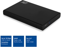 ACT USB 3.1 Gen2 (USB 3.0) Schroefloze 2.5 inch SATA HDD/SSD behuizing