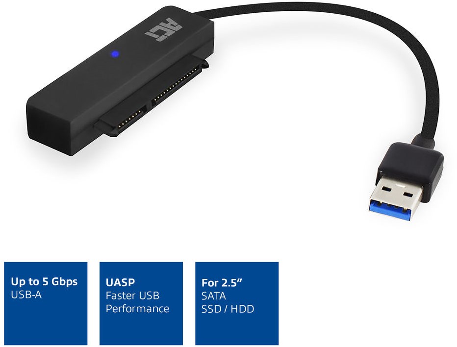 Waarschijnlijk Afstoten Assimileren ACT USB 3.1 Gen1 (3.0) naar 2.5 inch SATA harddisk adapterkabel voor  SSD/HDD Opus Nederland BV
