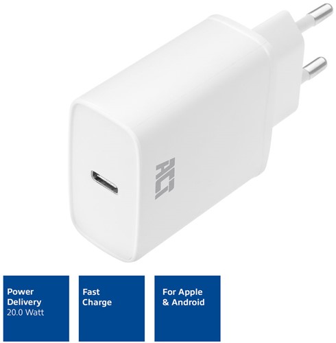 ACT | Oplader | USB-C | Fast Charging | Power Delivery | 20W | 1 poort-2
