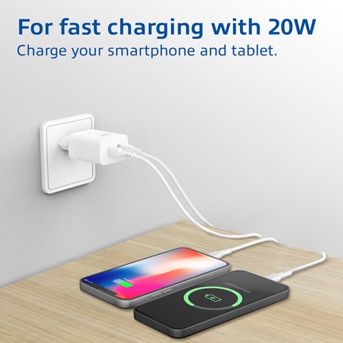 ACT | Oplader | USB-A | USB-C | 230 Volt | 2-Poorts | Quick Charge 3.0 | PD PPS | 20 W-3