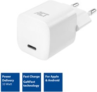 ACT | Oplader | USB-C | Compact | Power Delivery | GaNFast | 33 W | 1 poort-2