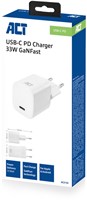 ACT | Oplader | USB-C | Compact | Power Delivery | GaNFast | 33 W | 1 poort-3