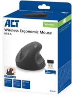 ACT Draadloze ergonomische muis, USB nano-ontvanger, 1600 dpi, zwart-3