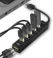 ACT | Hub | 7-Poorts | USB 2.0 | Blok | Aan-Uit Schakelaar | Zwart-3