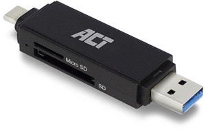 Acer SD Kaartlezer, Dubbele USB 3.0 En C Naar Micro Kaartadapter Aluminium Otg Adapter Geheugenkaartlezer Voor Sd Micro Sd Tf Sdhc Sdxc Iphone 15 16 Android Windows Macos Enz Blauw 2334908863
